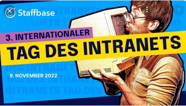 Banner mit Informationen zum Internationalen Tag des Intranets von Staffbase